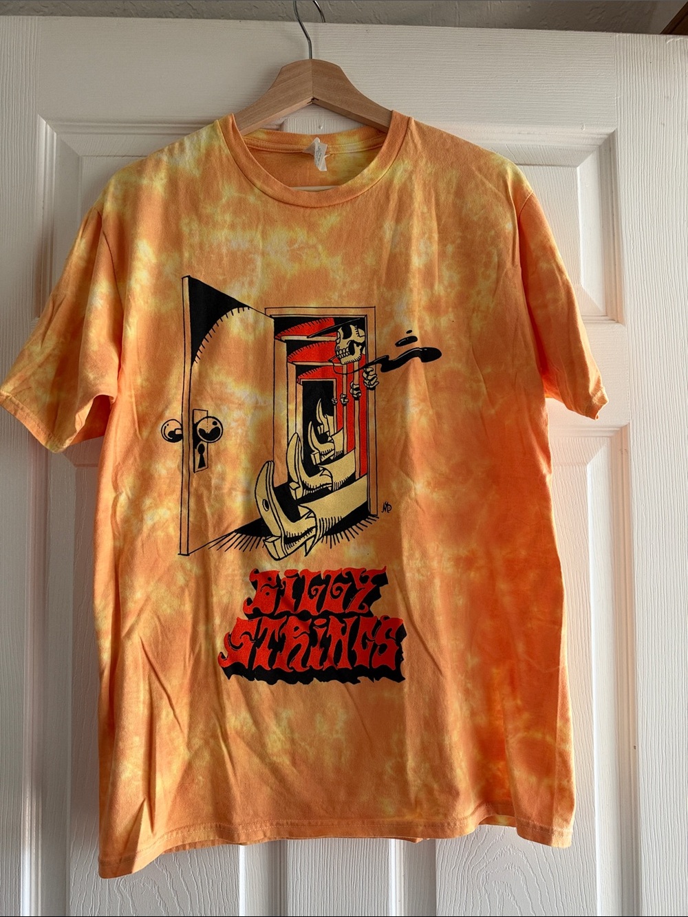 Billy Strings Official Merch Orange Tie-Dye Graphic Tee - Unbranded
